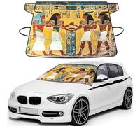 Autentico Antico Egitto Stampa Parabrezza Auto Copertura Per Ghiaccio E Neve Misura Universale Per La Maggior Parte Delle Automobili Multifuntional Ice Protector Tenere Neve Ghiaccio