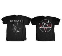 Autentico BATHORY Capra Logo Rock Demone Musica Band Heavy Metal Maglietta S-2XL