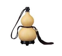 Autentico Calabash - Porta bottiglia vino 500 ml, mensa all'aperto con cavo cordino, contenitore sospeso artigianale antico, coperchio bevande portatili | Decorazione decorativa da parete
