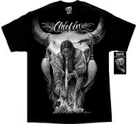 Autentico David Gonzales Dga Chiefin Indiano Nativo West Coast Uomo Tshirt M-5XL