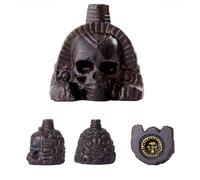 Autentico fischietto della morte azteco - Forte suono di urlo umano, design teschio horror 3D, manufatto in resina for Halloween(B)