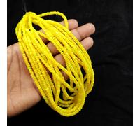 Autentico giallo etiope opale di fuoco liscio rondelle perline 4-5 mm 1 filo 15"