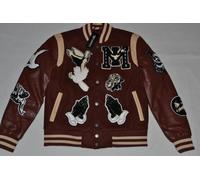 Autentico Jordan Craig Fallen Angels Varsity Giacca Cioccolato Nuovo All Taglie