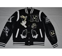 Autentico Jordan Craig Fallen Angels Varsity Giacca Nera Nuovo Tutte le Taglie