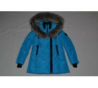 Autentico Lee Ragazze Mackage Colletto Giù Cappotto Naturale Pelo Aqua All Sizes