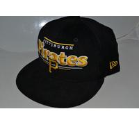 Autentico New Era Pittsburgh Pirates Velluto a Coste Cappellino Nero Cap MLB Nwt