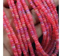 Autentico opale rosso etiope liscio rondelle belle perline 4-5 mm 1 filo 15"