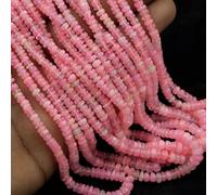 Autentico rosa latte etiope opale di fuoco liscio rondelle perline 4-5 mm 1 filo