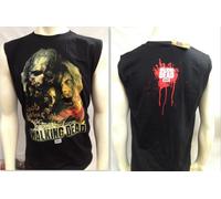 Autentico THE WALKING DEAD God Perdonare USA Sangue Splatter AMC Muscolo Camicia