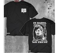 Autentico The Walking Dead In Daryl Dixon We Trust Maglietta A Due Facce S-3XL