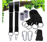 AUTFIT Cinghie per Altalena 152cm x 2, Cinghie per Amaca All'aperto Cinghie Amaca Regolabile Cinghie Pendenti Altalena Albero con Moschettoni per Seggiolino Altalena Amache Dondoli, Cuscinetto 1000kg