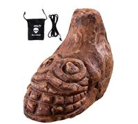 Authentic Aztec Whistle, Aztec Death Whistle | Handmade Clay Skull Art, Scary Human Cry Noise Maker, Historical For Rituals, Entertainment And Mod Use