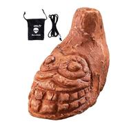 Authentic Aztec Whistle, Aztec Death Whistle | Handmade Clay Skull Art, Scary Human Cry Noise Maker, Historical For Rituals, Entertainment And Mod Use