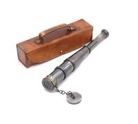 Authentic Gift Collection Cannocchiale decorativo antico, telescopio pirata con custodia in pelle, telescopio portatile per gli appassionati di avventura, decorazione nautica monoculare per regali,