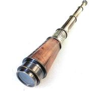 Authentic Gift Collection Telescopio decorativo a forma di pirata fatto a mano, 45,7 cm, stile nautico, antico, capitano della nave, 20x, con ingrandimento elevato