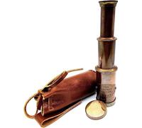 Authentic Gift Collection Telescopio palmare antico stile pirata vintage per gli appassionati di avventura, monoculare, decorazione nautica, in ottone, da collezione (J.Scott Polish)