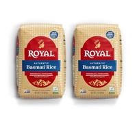Authentic Royal - Riso basmati bianco indiano a grani lunghi invecchiato naturalmente, 1,8 kg (2 sacchetti da 0,9 kg)