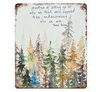 Authenticity Quote Vintage Metal Sign Inspirational Woman Scholar Theme Rustic Home Office Wall-Art 8 X 12 in