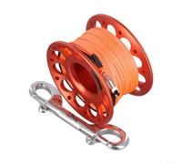 Autilyshop Bobina in lega di alluminio per immersioni, lunghezza 15 m o 30 m, con gancio a doppia estremità in acciaio inossidabile, leggero, per esplorazioni subacquee, rotazione fluida a 360 gradi