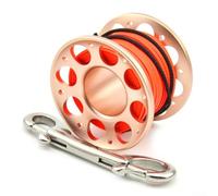 Autilyshop Bobina in lega di alluminio per immersioni, lunghezza 15 m o 30 m, con gancio a doppia estremità in acciaio inossidabile, leggero, per esplorazioni subacquee, rotazione a 360 gradi (15 m