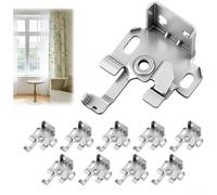 Autilyshop Confezione da 10 staffe di montaggio standard per tende a pacchetto per guida superiore da 25 mm, fibbia a farfalla in metallo ispessito, installazione rapida, antiruggine per casa, ufficio