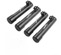 Autilyshop Confezione da 4 estensori regolabili per gambe pieghevoli piegate o dritte, in acciaio verniciato a polvere, con piedini in gomma e bulloni di fissaggio (20 cm)