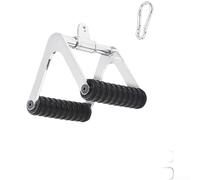 Autilyshop Fitness Lat Pull Down Handle Cable Machine Attacco con girevole a 360 gradi per casa palestra allenamento di forza esercizi di schiena fila seduta Pull down Bar acciaio e TPE stretto (103)