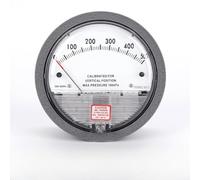 Autilyshop Manometro analogico manometro differenziale per microelettronica farmaceutica Misurazione della pressione dell'aria 0-750 Pa Corpo in alluminio grigio 120,65 x 55,6 mm (0-500pa)