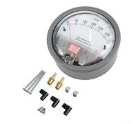 Autilyshop Manometro analogico manometro differenziale per microelettronica farmaceutica Misurazione della pressione dell'aria 0-750 Pa Corpo in alluminio grigio 120,65 x 55,6 mm (0-300pa)