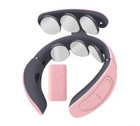 Autilyshop Massaggiatore cervicale per colonna vertebrale con 6 teste, 4 modalità, ricarica USB, massaggiatore elettrico per collo e spalle, design portatile a forma di U, con funzione di