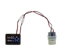 Autilyshop Termometro digitale a testa doccia ad acqua con generatore di motore Visualizzazione della temperatura in tempo reale per uso del bagno Costruzione ABS (BJL2629)