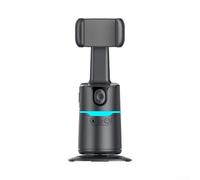 Autilyshop Treppiede automatico a 360 gradi per rilevamento viso e umano, con riconoscimento dei gesti, rotazione RGB, supporto per smartphone compatibile con iPhone, telecomando e batteria da 1800