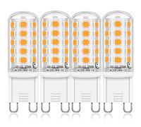 Auting Lampada LED G9 Bianco Caldo 2700K, Lampadina LED G9 4W Equivalente a Lampada Alogena 30W-40W, 400 Lumen Senza Sfarfallio,nicht dimmbar,4er Pack