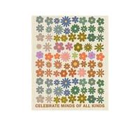 Autism Acceptance & Neurodiversity Poster: Celebrate Minds of All Kinds, Supportive Wall Decor for Special Ed Classroom & Therapy Office(Framed,12x18inch(30x45cm))