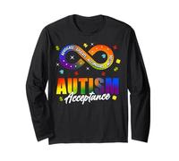 Autism Awareness Acceptance Shirt Infinity Symbol Man Women Maglia a Manica
