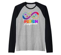Autism Awareness Acceptance Shirt Infinity Symbol Man Women Maglia con Maniche Raglan