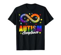Autism Awareness Acceptance Shirt Infinity Symbol Man Women Maglietta