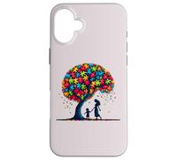 Autism Awareness Autism Mom With Autistic Son Autism Tree Custodia per iPhone 16 Plus