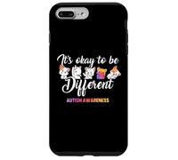 Autism Awareness Cat It’s Ok to Be Different Finny Autistic Custodia per iPhone 7 Plus/8 Plus