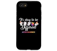 Autism Awareness Cat It’s Ok to Be Different Finny Autistic Custodia per iPhone SE (2020) / 7/8
