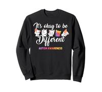 Autism Awareness Cat It’s Ok to Be Different Finny Autistic Felpa