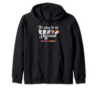 Autism Awareness Cat It’s Ok to Be Different Finny Autistic Felpa con Cappuccio