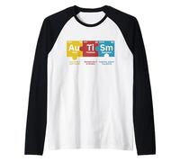 Autism Awareness Elements Periodic Table Women Men Kids Maglia con Maniche Raglan