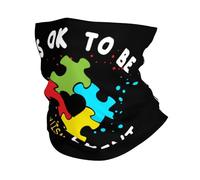 Autism Awareness-It's Ok To Be Different Elastico Sciarpa A Mezza Faccia Lavabile Headwrap Ghetta per Pesca Escursionismo Motocicletta