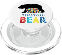 Autism Awareness Mama Bear Autistic Mom Gift PopSockets PopGrip per MagSafe