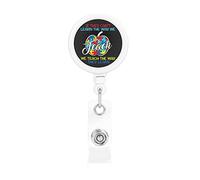 Autism Awareness Month Educazione speciale Insegnante Essenziale Porta badge retrattile Reel Clip Porta carte d'identità per Infermiere Studente Impiegato