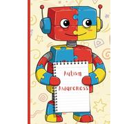 Autism Awareness Notebook - Puzzle Piece Robot Journal for School, Writing, and Creative Notes: Compact Neurodiversity Composition Book with College Ruled Pages, 6x9, 200 Pages