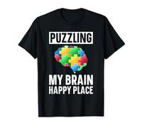 Autism Awareness - Puzzle My Brain Happy Place - Puzzle Maglietta
