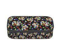 Autism Awareness Puzzle Pieces Heart Print Fashion Functional Pencil Case Comodo uso quotidiano Storage Makeup Toiletries