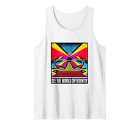 Autism Awareness See World Occhiali da Sole Colorati in Modo Diverso Canotta